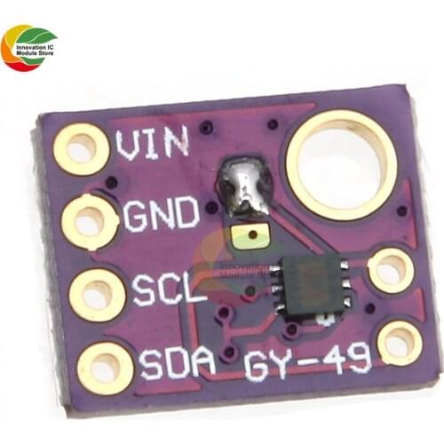 Ziqqucu GY-49 MAX44009 Ambient Light Sensor Module For Arduino With 4P Pin Header Module I2C IIC Output Lowest Power 1.7V-3.6V