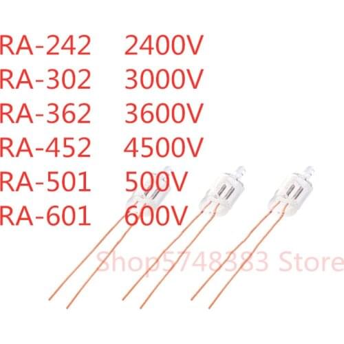 10PCS/LOT RA-242 RA-302 RA-362 RA-452 RA-501 RA-601 2400V/3000/3600V/4500V/500V/600V Anti detonator of discharge tube
