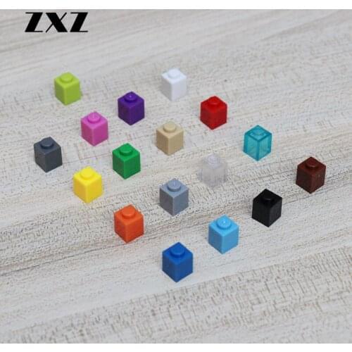 100PCS/lot Educational Kids Toy Plastic Building Blocks Brick 1 X 1 DIY Kit Accessory MOC Toys for Children Kids Boys Girls