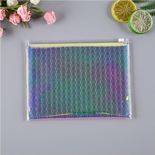 20pcs 21x16cm Laser Packaging Shipping Bubble Mailers Bag Plastic Padded Envelopes Waterproof Bubble Mailing Zip Lock Bag