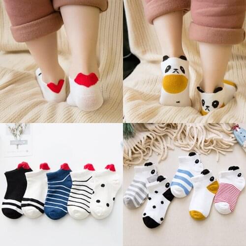 5Pairs/Lot 0-2Y Cute Lovely Short Baby Socks Red Heart For Girls Cotton Mesh Cute Newborn Boy Toddler White Sock