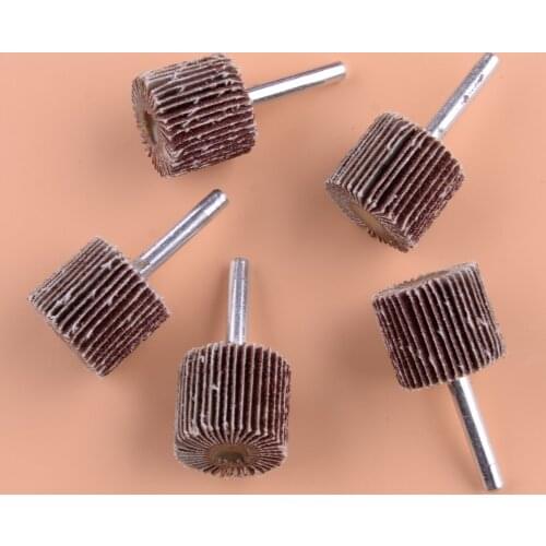 5Pcs New Sandpaper Grinding Sanding Abrasive Flap Wheels Discs For 6mm Shank Drill Rotary Tool Replacement