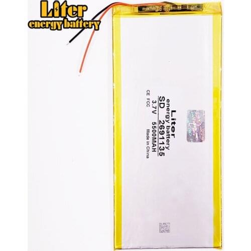 The tablet battery 2691135 3.7V tablet battery 5500 mah each brand tablet universal rechargeable lithium batteries