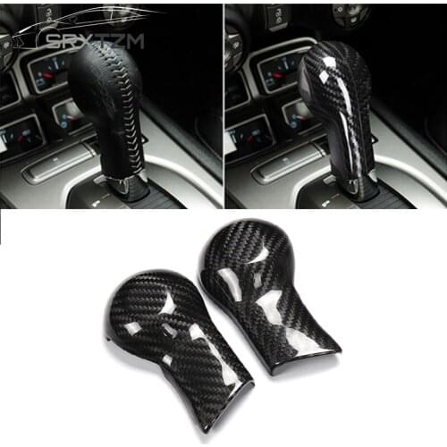 For Chevrolet Camaro 2010 2011 2012 2013 2014 2015 Carbon Fiber Car Handbrake Grips Cover Interior Trim