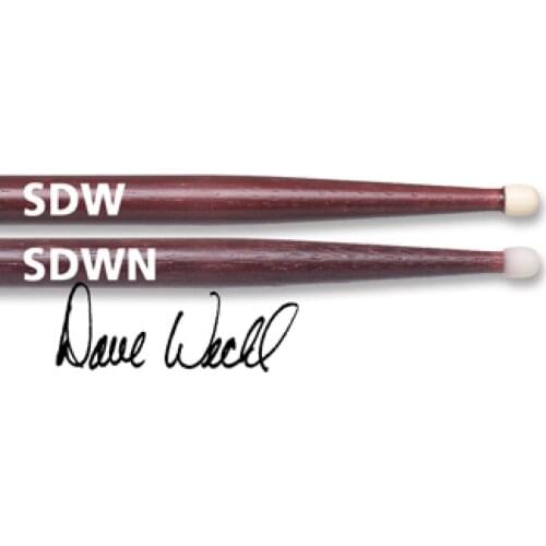 Vic Firth Dave Weckl Signature Series - Dave Weckl Wood or Nylon Tip Drumsticks, Barrel tip for broad cymbal sound