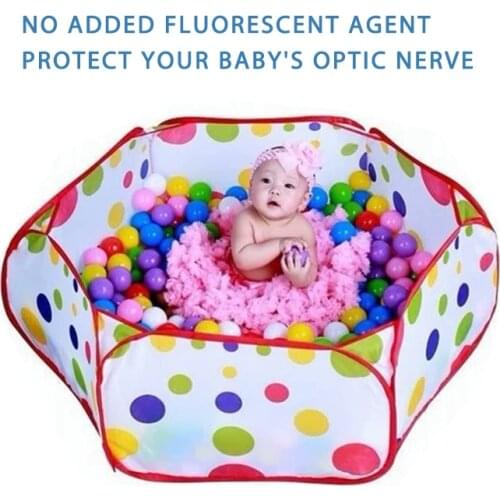 Ocean Ball Pool Childrens Game Indoor Baby Playground Playpen Kids Ball Pool For Baby Hexagon Colorful Kids Safety Barrier
