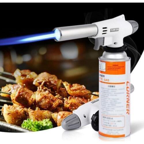 BBQ Butane Gas Burner Automatic Flame Burner Ignition Lighter Gas Torch Multifunctional Outdoor Barbecue BBQ Welding Torchs