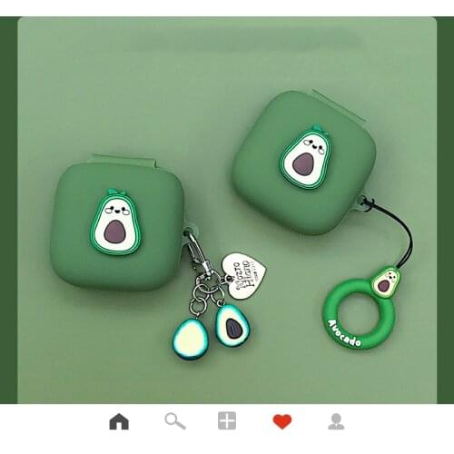 Cute Avocado For OPPO Enco W51 Case Cartoon Silicone Protective Case for oppo enco w51 Bluetooth Wireless Earphone Case Coque