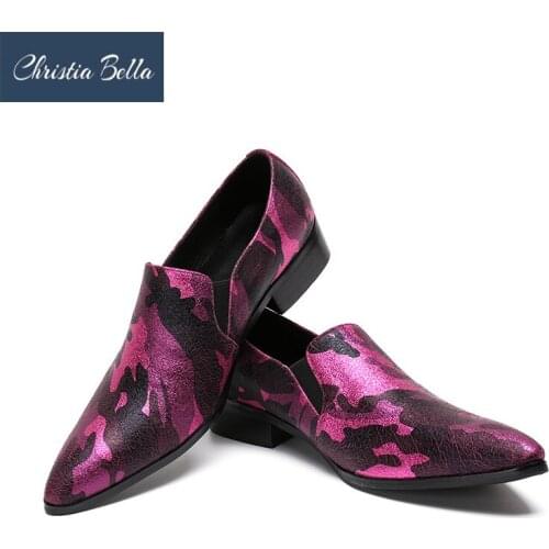 Christia Bella New High-end Camouflage Printing Men Shoes Luxury Fashion Men Loafers Mens Flats Summer Breathable Slippers