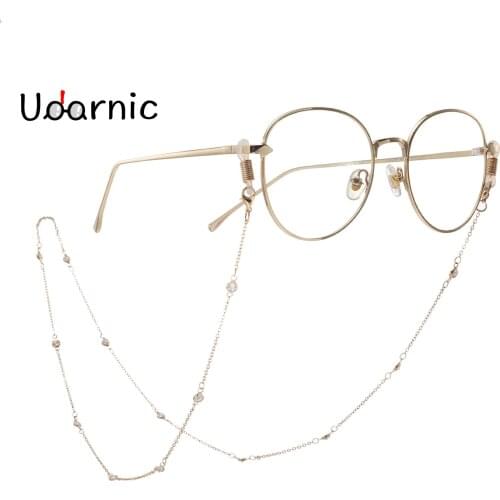 Zircon Non-slip Handmade Glasses Chain Hot Style Fashion Spectacles Holder Cord Lanyard for Women Glasses Not Included 242-019