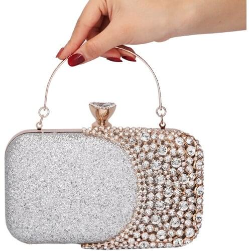 Ladies Diamond Banquet Handbag Elegant Fashion Women Evening Clutch Bag Luxury Party Female Single Shoulder Bag pochette femme