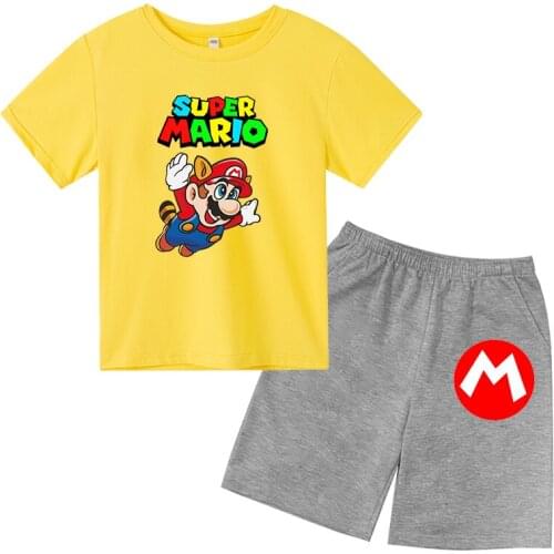 2021 suit Summer Children Boy Girl Multicolor Clothes Kid Cartoon T-shirt Shorts Sets Kids Fashion Casual Jogging Suit Tracksuit
