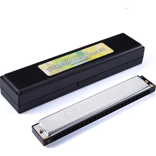 Harmonica Tremolo 24 Hole Key Of C Play Harmonica Mouth Organ Double Row For Blues Jazz Rock Folk Musical Beginner Instrument