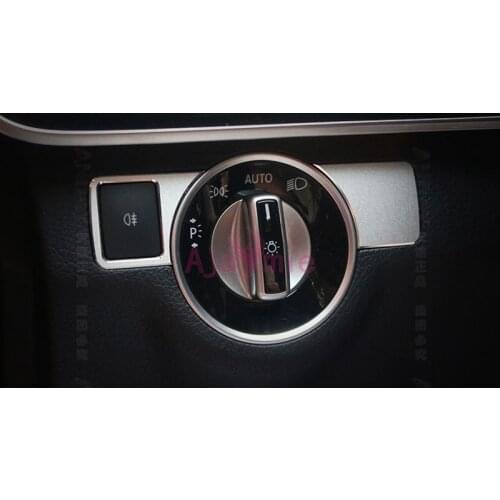 Chrome For Mercedes Benz E Class A B old-C GLA CLA ML GL GLK GLE GLS Headlight Switch Cover Trim Aluminum Alloy Accessories