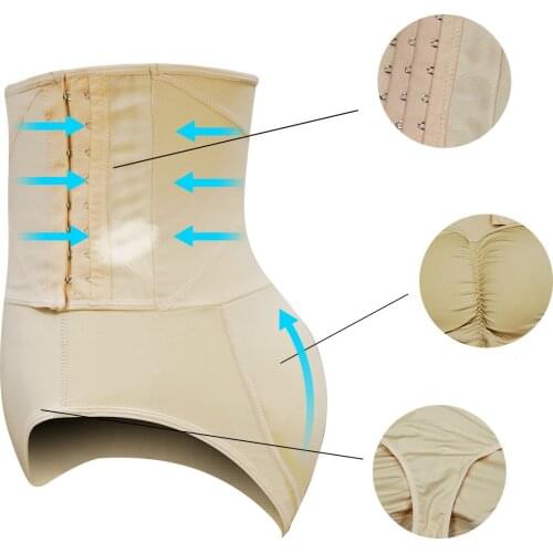 High Waist Butt Shaper Tummy Control Panties Lifter Body Corsets Hip Abdomen Shapewear Panty Hooks and Hip Enhancement Pads