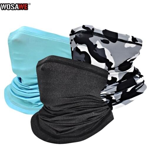 WOSAWE Ice silk bandana Motorcycle Mask Balaclava Face Mask Skiing skate Riding Scarf Breathable Bicycle Running Sports Mask
