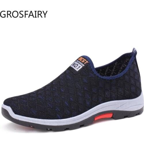 Summer Mesh Mens Casual Shoes Breathable Non-slip Mens Loafers Lightweight Sports Shoes Non-slip Walking Shoes Zapatillas