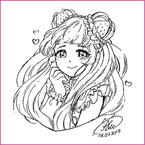 10*10cm Cartoon Spring Girl Transparent Clear Silicone Stamp Set for DIY Scrapbooking/Photo Album Card Making Decor Clear Stamp