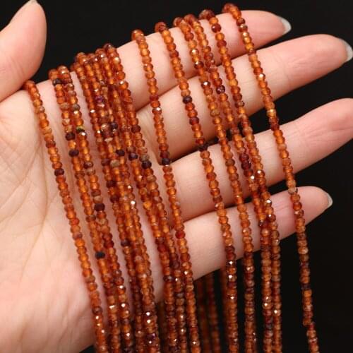 New Style Natural Stone Bead Section Orange Garnet Small Beads For DIY Jewelry Making Necklace Bracelet Earrings Accessory