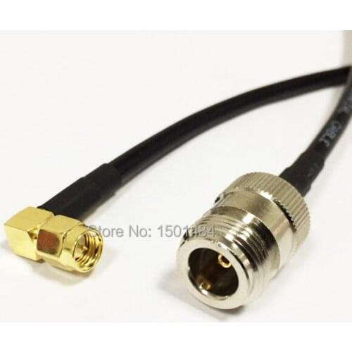New SMA Male Plug Right Angle Switch N Female Jack jumper cable RG58 Wholesale Fast Ship 50CM 20"Adapter