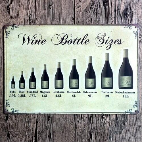 Original Design Wine Bottle Siges Tin Metal Signs Wall Art, Thick Tinplate Print Poster Wall Decoration