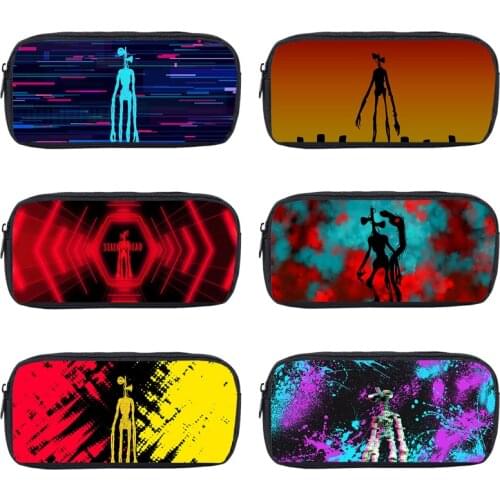 3D Print Siren Head Pencil Case Women Cosmetic Bag Kawaii Pen Box Children Funny School Pen Box Kids Funny Stationery Supplies