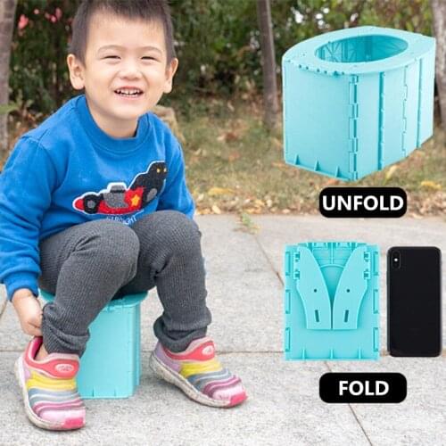 Firm Portable Baby Outdoor Travel Pots Boy Girl Foldaway Toilet Basin Potty Car Travel Baby Folding Potty Kids Training Toilet