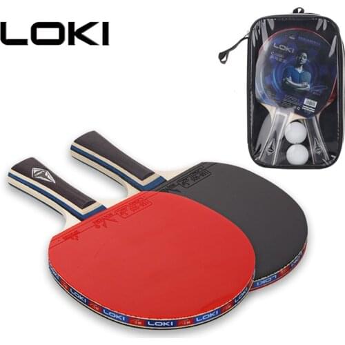 Pair Table Tennis Bat Racket Pimples In Long Short Handle Ping Pong Paddle Racket Set With Bag 3 Balls Lovely