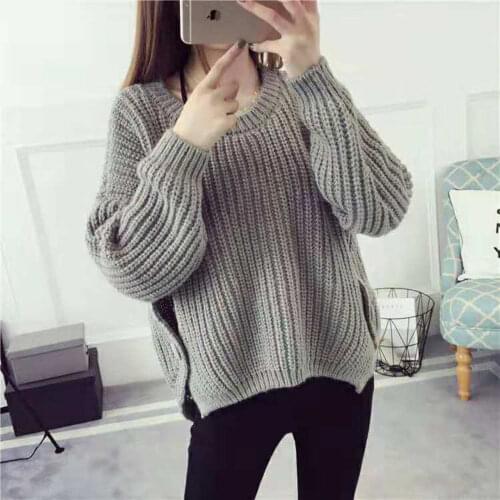 Sweater Women Autumn Winter Solid O Neck Pullover Sweaters Korean Style Knitted Female Long Sleeve Jumpers Casual Tops MOKIJINS