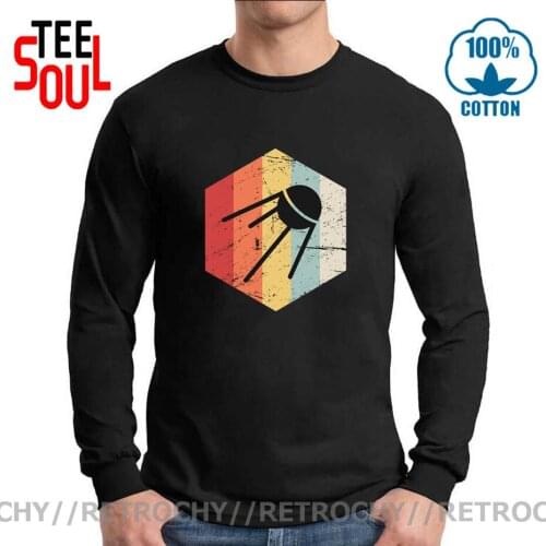 Vintage 60s Soviet CCCP Satellite Retro Sputnik Icon T Shirts Russia CCCP Yuri Gagarin T-shirts Space Exploration Program Tshirt
