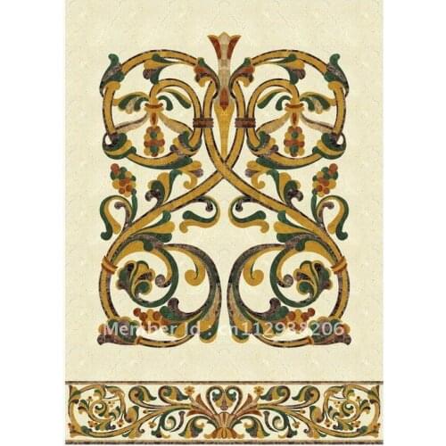 Waterjet inlay,marble medallion