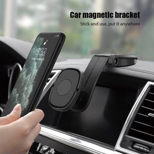 360 Degree Rotating Car Adjustable Paste Magnet Magnetic Mobile Phone Holder Car Air Vent Clip Mount For All Smart Phone