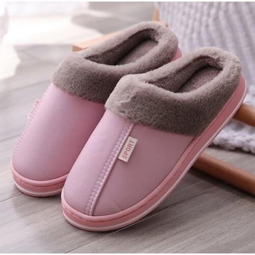 MCCKLE Women Winter Home Slippers Plush Shoes Non-slip Soft Warm House Slipper Indoor Bedroom Couples Floor Shoes 2020 Comfort