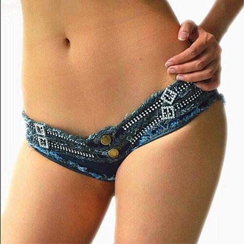 2019 Women Sexy Shorts Denim Jeans Shorts Low Waist Stretch Mini Super Summer Booty Shorts feminino Pole Dance Clubwear