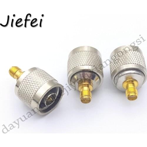 10-50Pcs New wholesale N Male Jack to SMA / RP-SMA Female Plug RF Coax Adapter convertor Straight Nickel plated