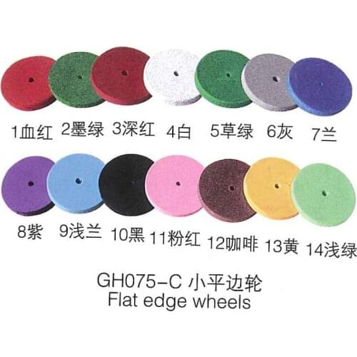 10PCS Flat Rubber Wheel Mixed Color Diamond Coarse Polish Round Abrasive Tool Accessories for Dremel Rotary Tools 15mmX3mm