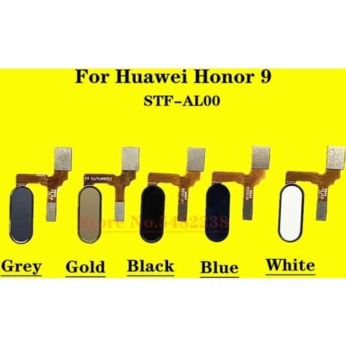 100% Original For Huawei Honor 9 STF-AL00 AL10 Home Button Fingerprint Sensor Scanner Touch ID Flex Cable For HONOR9 Return key