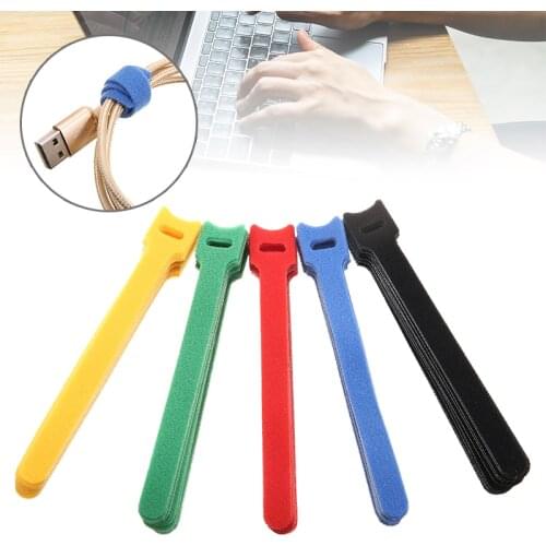 20Pcs/roll Reusable Cable Ties Fastening Self-adhesive Cable Organizer Earphone Mouse Ties Cable Management Wire Cable Winder