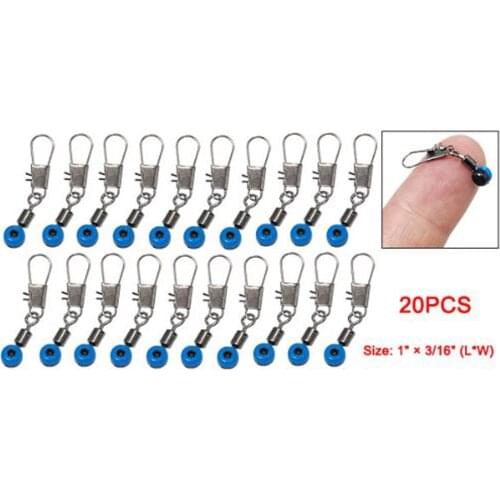 20Pcs Blue Fishing Line To Hook Swivels Shank Clip Connector For Fishing Outdoor Shank Clip Connector Fishing Accessories