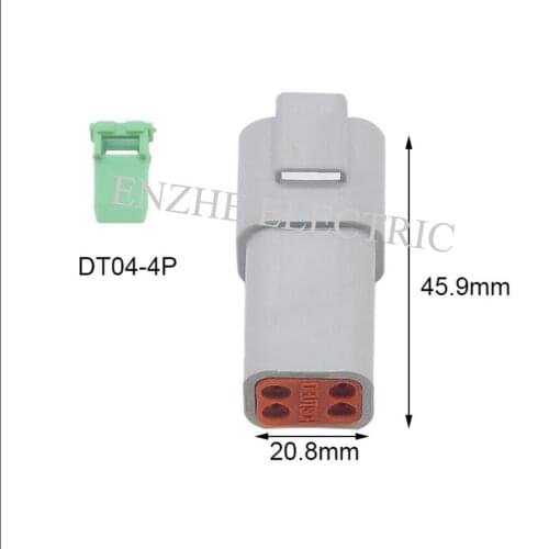 50SET DT series DT04-4P car female connector cable male terminal 4 pin Plug connector sockets DJ7041-1.6-11 rubber connector