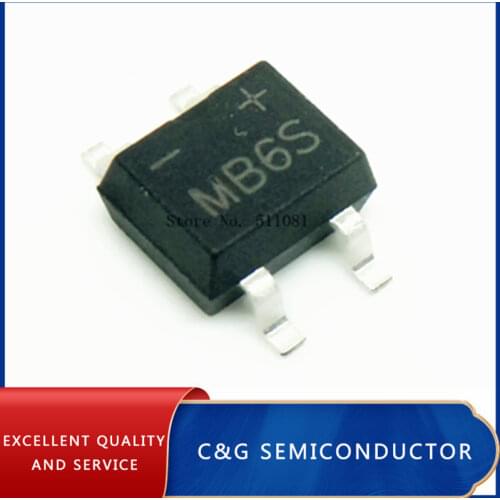 50PCS MB6S 600V 0.5A SOP-4