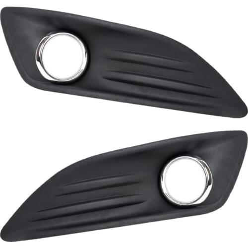 Car DWCX 2Pcs Kit Front Left Right Bumper Fog Light Lamp Cover Grille Fit for Ford Fiesta 2013-2014