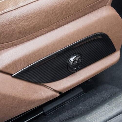 Car Carbon Fiber Seat Adjust Switch Button Cover Panel Trim For Mercedes Benz GLC/CLS/E/C Class W205 W212 W213 Part Accessories