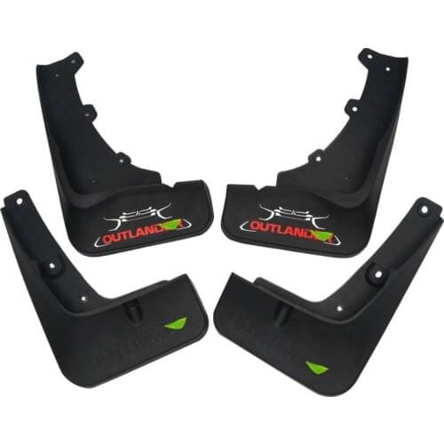 High quality soft plastic front and rear wheel splash guards 4pcs/set for Mitsubishi Outlander 2019 Car-styling