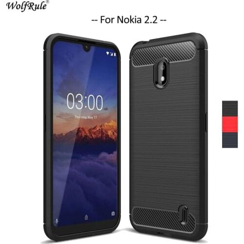 Carbon Fiber Phone Case For Nokia 2.2 Case Soft TPU Back Cover For Nokia 2.2 Cases Rugged Protective Phone Bumper 5.71