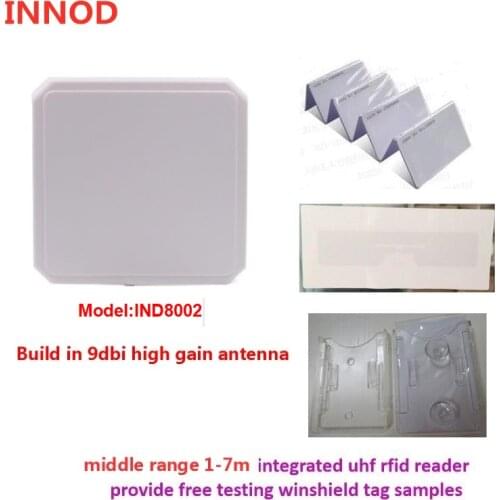 Long range lector control access/parking barrier gate system 1~6M Integrated UHF RFID Reader with windshield uhf tags card