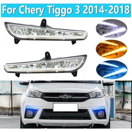 Front Bumper Daytime Running Light For Chery Tiggo 3 2014-2018 Front LED DRL light Daytime light Running Driving Lamp