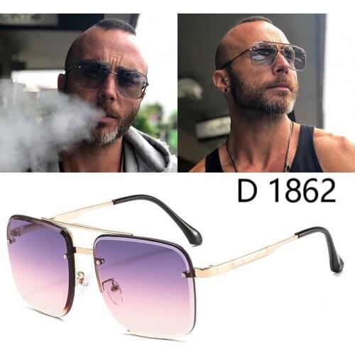 DPZ 2020 Fashion Cool Square Pilot Style Rivets ditaeds Sunglasses Women Tint Gradient Brand Design Sun Glasses Oculos De Sol