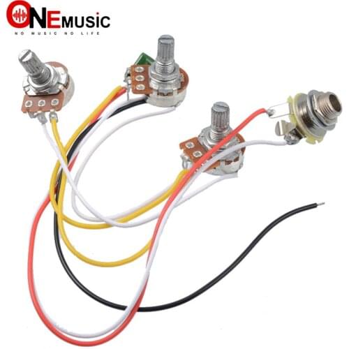 Jazz Bass Wiring Harness 2 Volume 1 Tone 047 Cap 250k Pots Set