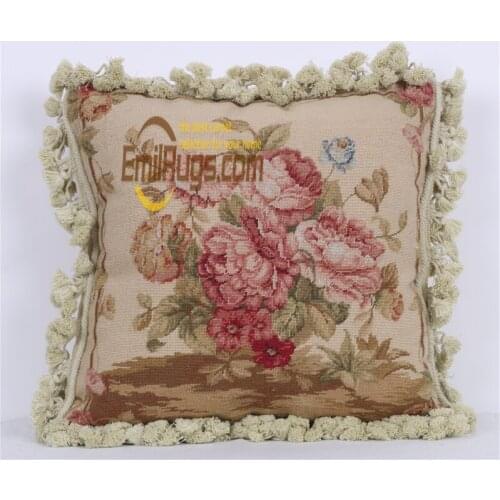 Elegant needlepoint luxury pillow case For Office Chair Tribal Handwoven Cover Bedroom Carpet Carpets Square woolen